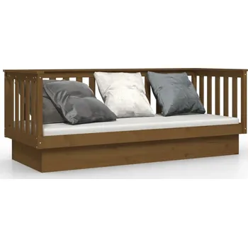 Pohovka Rozkládací pohovka dřevěná 197,5x82x76 cm, barva medová