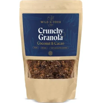 WILD&COCO Křupavá granola Coconut & Cacao, 250 g