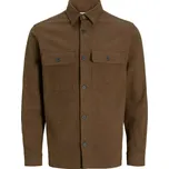Velká pánská košile s dlouhým rukávem Jack & Jones 12288192 hnědá (6XL)