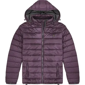 Velká pánská prošívaná bunda s kapucí Double Urban Outfitters MJK-2000 fialová (7XL)