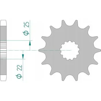 Nářadí na motocykly Afam přední pastorek 28400OEM-16 Honda