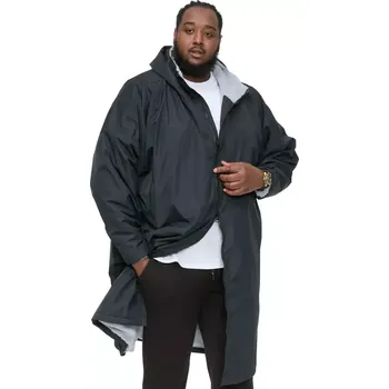 Pánský kabát Velký pánský zateplený nepromokavý kabát s kapucí Duke D555 Webber černý (4XL)