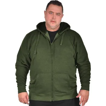 Pánská mikina Pánská velká mikina na zip Kam 503H khaki (3XL)