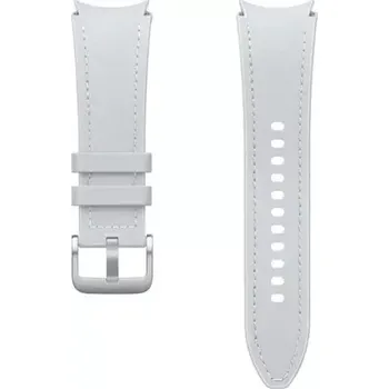 Řemínek na hodinky SAMSUNG Hybridní řemínek z eko kůže 20 mm (S/M) stříbrná (ET-SHR95SSEGEU)