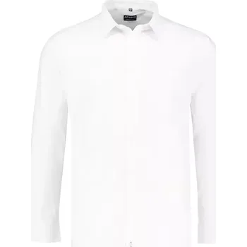 Pánská košile Pánská velká hladká košile s dlouhým rukávem Adamo John 179400-100 bílá (5XL)