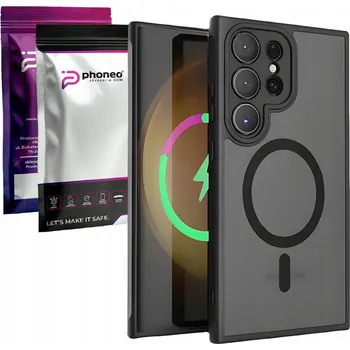 Pouzdro na mobilní telefon Zadní Kryt Phoneo pro Samsung Galaxy S23 Ultra, černý