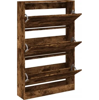 Botník Botník kouřový dub 80 x 21 x 125,5 cm, 3 zásuvky