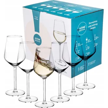Sklenice Skleničky na bílé víno Altom Design Rubín , bezbarvé, 370 ml, 6 ks