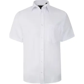 Pánská košile Pánská velká hladká košile s krátkým rukávem Kam 6283 bílá (5XL)