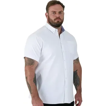 Pánská košile Pánská velká hladká košile s krátkým rukávem Duke D555 James bílá (3XL)