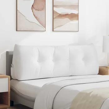 Polštář vidaXL Polštář na záda Bílá 140 x 24 x 50 cm textil