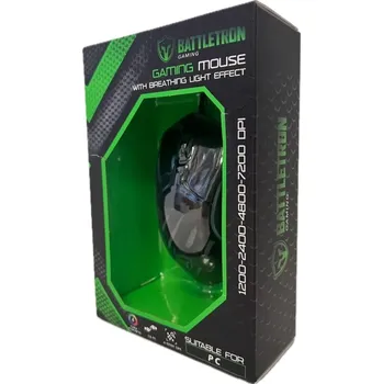 HERNÍ MYŠ BATTLETRON 6 TLAČÍTEK MAX 7200 DPI PODSVÍCENÍ