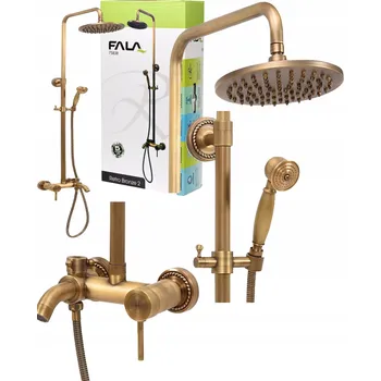Vodovodní baterie Sprchová baterie Fala retro bronzová zlatá