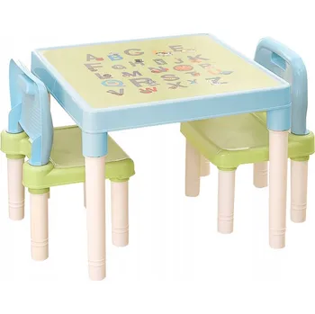 Jídelní set Dětský set 1+2, modrá/zelená/bílá, BALTO