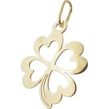 Přívěsek Mošna Zlatý přívěšek čtyřlístek žluté
