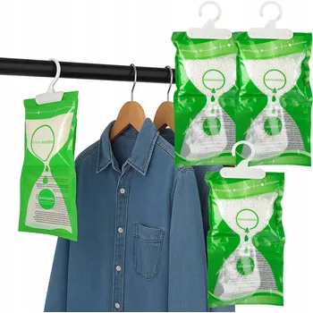 Odvlhčovač vzduchu Pohlcovač vlhkosti do skříně, šatny s věšákem SILNÝ odvlhčovač 3 ks