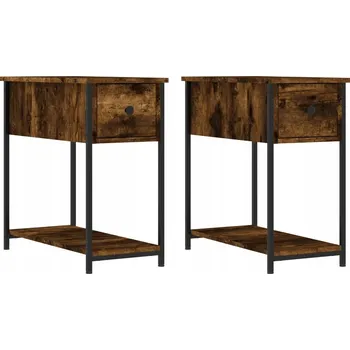 Noční stolek Noční stolek kouřový dub 30 x 60 x 60 cm 2 ks