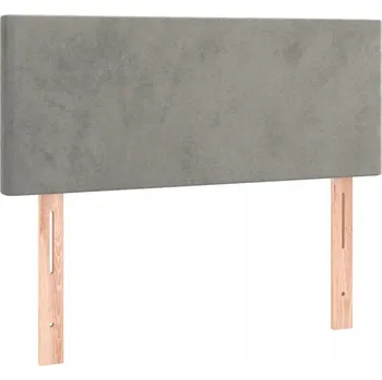 Čelo postele z aksamitu, nastavitelná výška, tmavě šedá, 90x5x78/88 cm