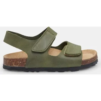 Dívčí sandály Baťa dětské kožené sandále khaki, vel. 31