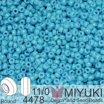 Korálek Korálky Miyuki Round 11/0. Barva 4478 Duracoat Dyed Opaque Nile Blue. Balení 5g