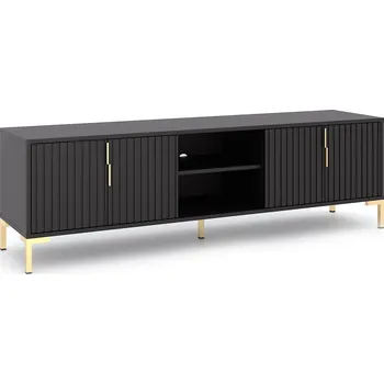 TV stolek Flinn 165 cm černý/zlatý