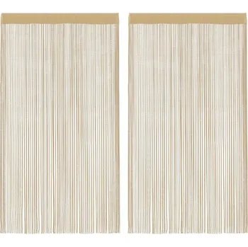 Obraz Béžové provázkové závěsy 100 x 250 cm, 2 ks