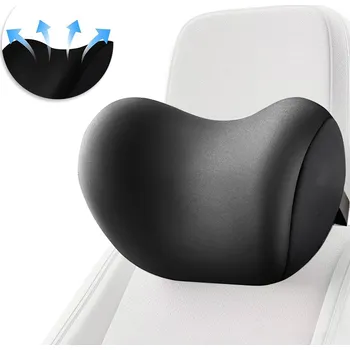 Polštář POLŠTÁŘ NA OPĚRKU HLAVY A KRKU DO AUTOMOBILU AUTOMOBILOVÁ ČERNÝ