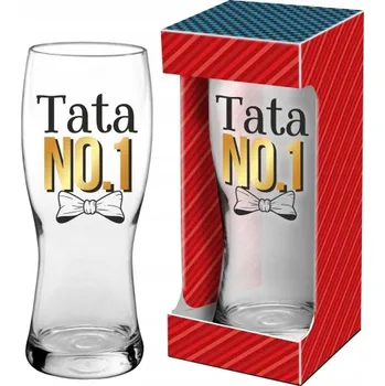 Sklenice Skleněný pohár s dárkovým potiskem, Dárek ke Dni otců