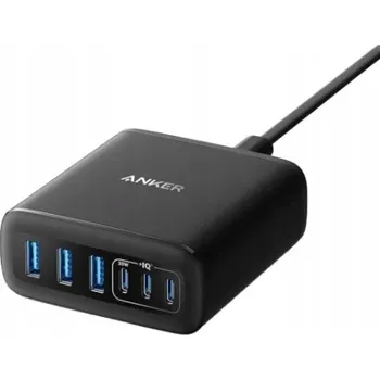 Univerzální síťová nabíječka Anker GaN 3x USB-A / 3x USB-C 112W černá