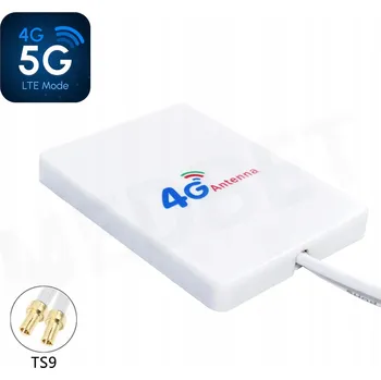 WiFi anténa 19 dBi VÝKONNÁ PANELOVÁ ANTÉNA GSM LTE 3G 4G 5G Wi-Fi DVOJITÝ KONEKTOR 2 x TS9