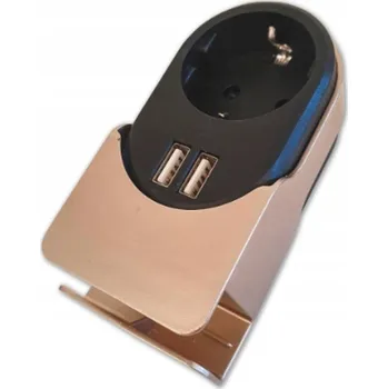 Elektrická zásuvka Elektrická Zásuvka + 2xUSB rozbočka + držák