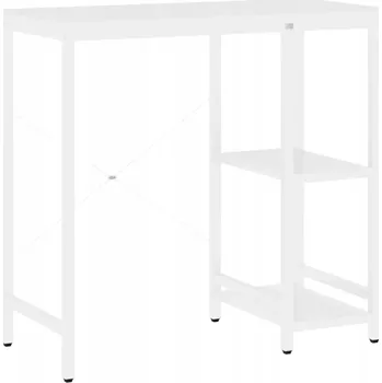 Psací stůl Bílý počítačový stůl 80 x 40 x 72 cm, MDF, práškově lakovaný kov