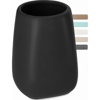 Držák na kartáček Koupelnová nádoba Kadax 150 ml 11 x 7 cm černá