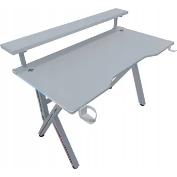 Herní stůl Cobra CRF4011RGB 120 x 73 x 60 cm, police na monitor, bílý