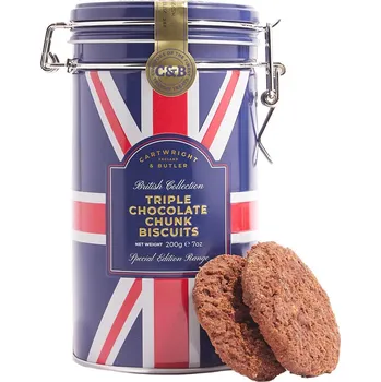 Cartwright & Butler British Collection - Sušenky se třemi druhy čokolády, v plechovce Sušenky se třemi druhy čokolády, 200 g