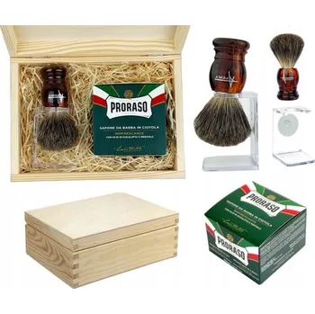 Štětka na holení z jezevce, mýdlo na holení, sada na holení jako dárek