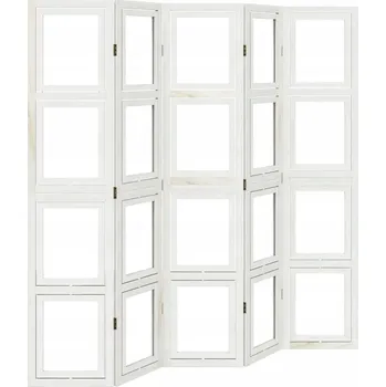 Paraván Dekorační paraván Světlé dřevo bílý 175-180x180 cm