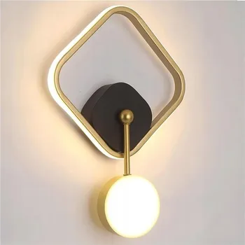 Nástěnné svítidlo Nástěnné svítidlo McKalen černé, odstíny žluté a zlaté, integrovaný LED zdroj 21 W