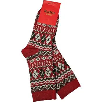 Dámské ponožky Dámské vánoční ponožky Katia - 35-40 / červená - 02