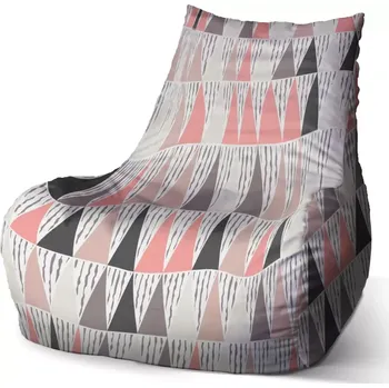 Sedací pytel Sablio Sedací vak Bean Tříbarevné jehlany - 100 x 90 x 45 cm
