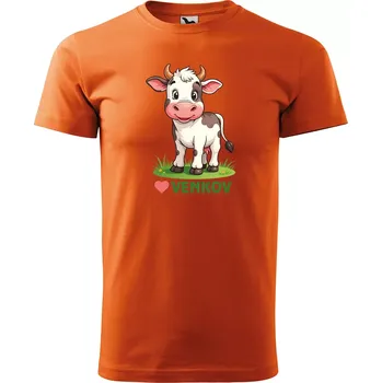 Pánské tričko Sablio Tričko s potiskem Venkov - oranžové 2XL