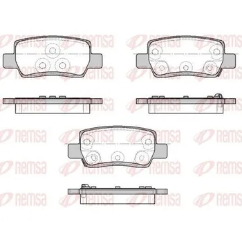 Brzdová destička Sada brzdových destiček, kotoučová brzda REMSA 1968.02
