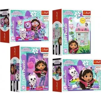 Puzzle Trefl Mini S Gabby je vždycky zábava / Universal Gabby's Dollhouse 54 dílků