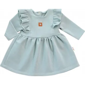 Kojenecké šaty Baby Nellys | Dětské teplákové šaty, tunika Vintage Love - mátové - 56 (1-2m)
