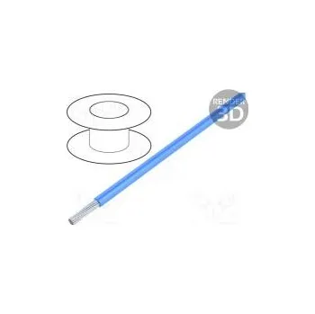 Lanko pro jízdní kolo Vodič HookUp Wire Teflon lanko Cu 32AWG modrá PTFE 250V 305m