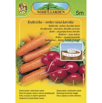 Semeno Mrkev raná + ředkvička výsevný pásek 5 m Nohel Garden