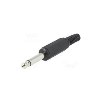 Audio kabel Zástrčka Jack 6,3mm vidlice mono s vývodkou póly 2 přímý