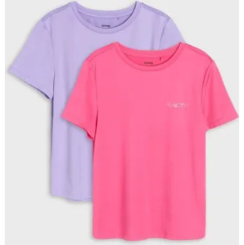 Dívčí oblečení Sinsay - Sportovní tričko 2 pack - fuchsiová - 406GT-43X - 406GT-43X-104