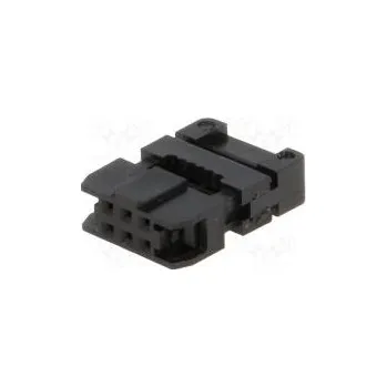 Elektrická zásuvka Zástrčka IDC zásuvka PIN 6 se zajištěním kabelu IDC zlacený