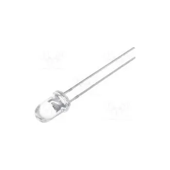 Polovodič LED 5mm zelená 8000÷12000mcd 30° 20mA 2,8÷4V Čelo vypouklé